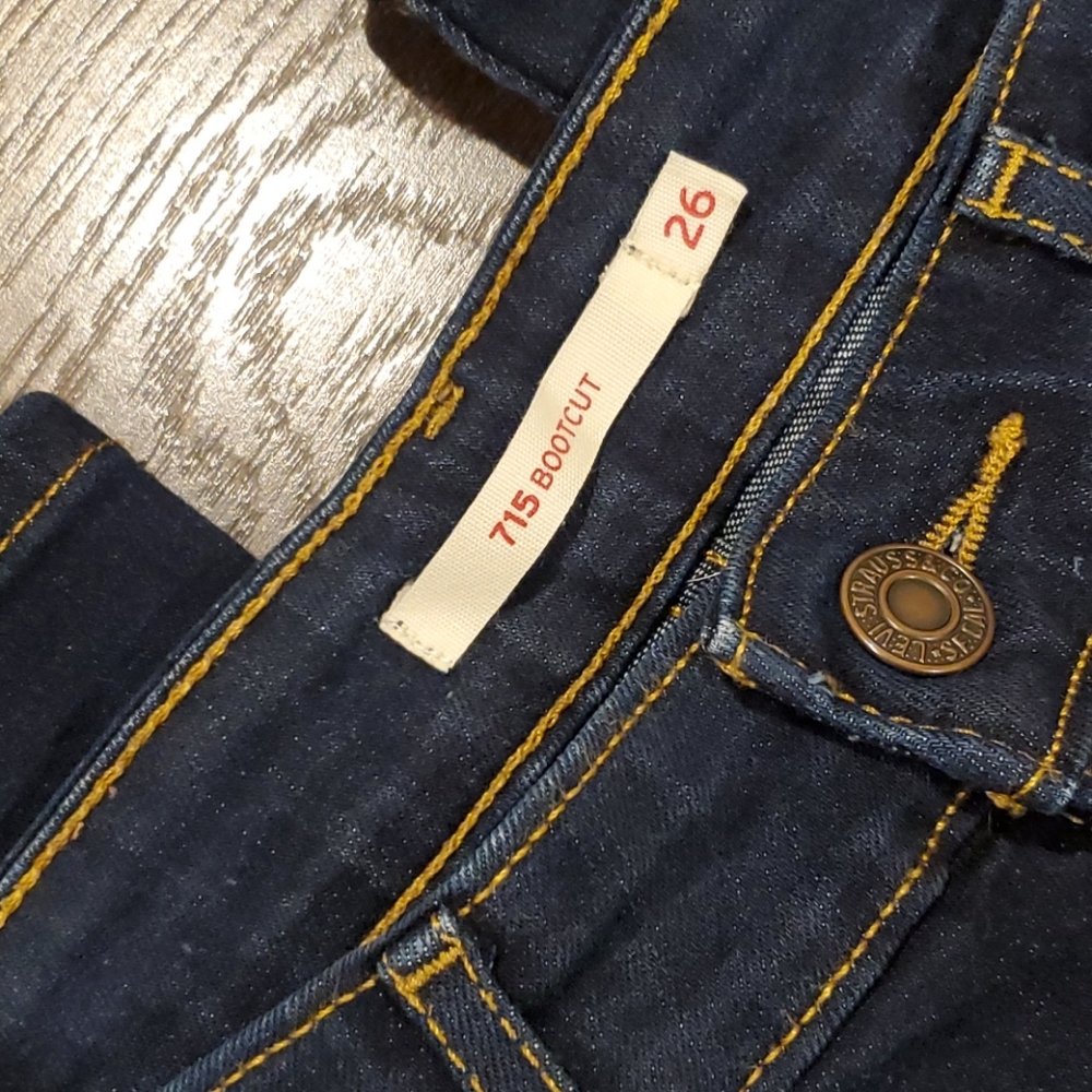 ❤ LEVI'S 715 BOOTCUT JEANS, 6 (28) - Picture 5 of 10